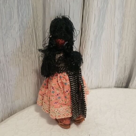 VINTAGE Mexican Handmade Painted Folk Art Dolls Paper Mache Figurine Doll - Picture 6 of 12